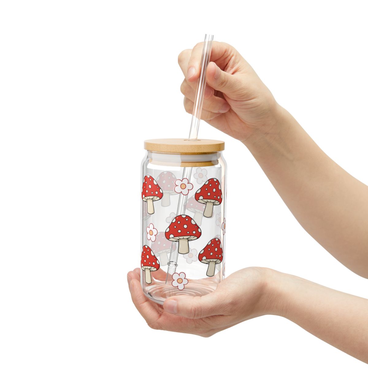 Cute Mushroom Daisy Sipper